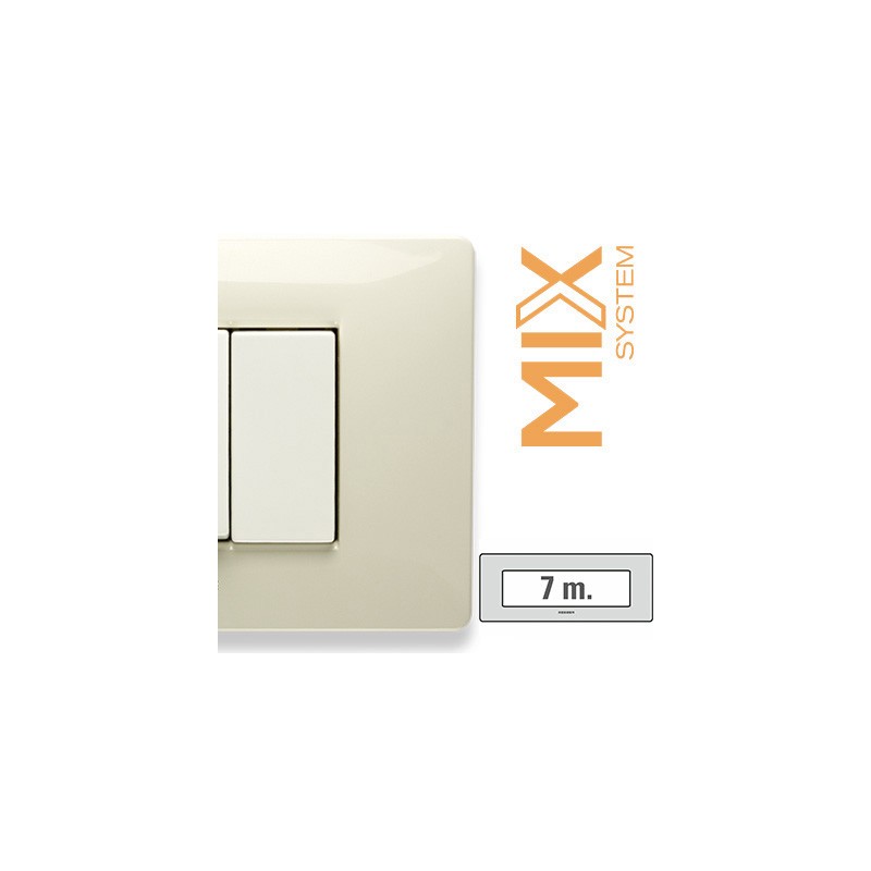 Mix placca 7 posti bianco safari 21mx287 master