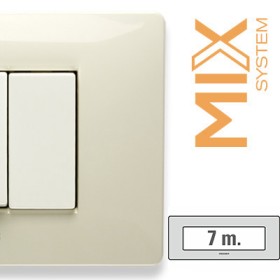 Mix placca 7 posti bianco safari 21mx287 master