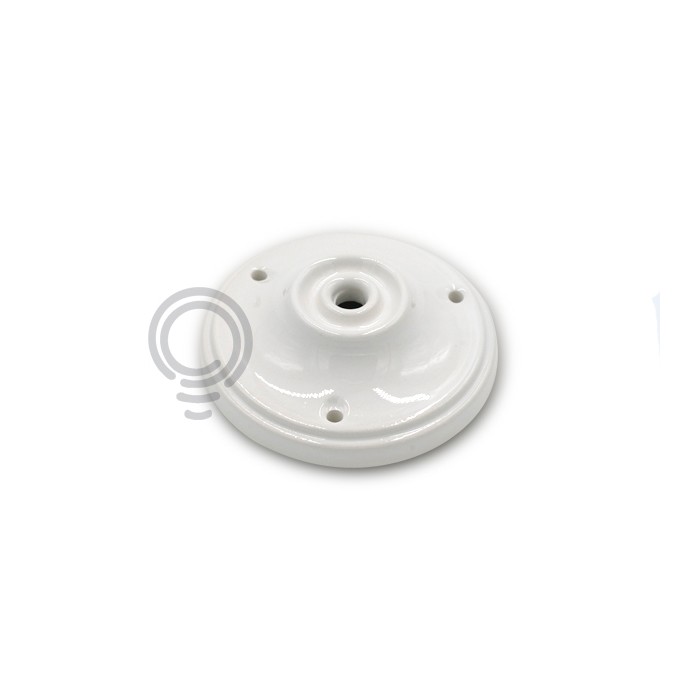 Rosone in pocellana d.100 1foro centrale vintage illuminazione 2