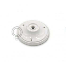 Rosone in pocellana d.100 1foro centrale vintage illuminazione