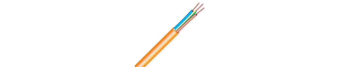 Câble caoutchouté orange